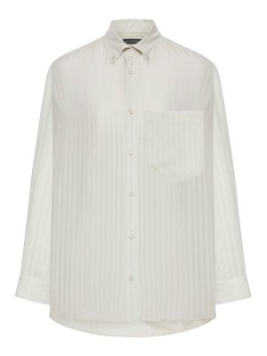 BALENCIAGA: shirts - Tone-On-Tone Striped Shirt