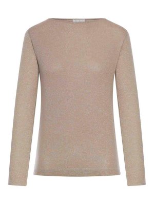 BRUNELLO CUCINELLI: crew necks - Cashmere And Silk Sparkling Sweater