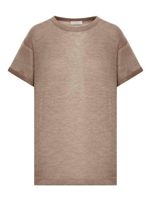 BRUNELLO CUCINELLI: Pull col rond - Pull Col Rond - Couleur Chair