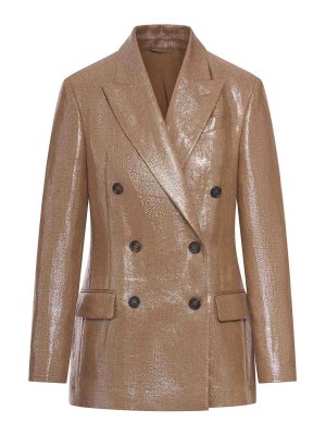 BRUNELLO CUCINELLI: ブレザー - ブレザー - ブラウン