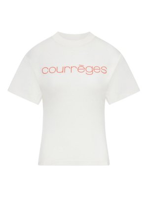 Courreges: T-shirts - T-Shirt - Weiß