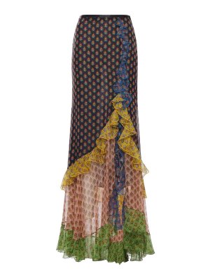 ETRO: ニーレングススカート＆ミディ丈 - 膝丈/ミディスカート - マルチカラー