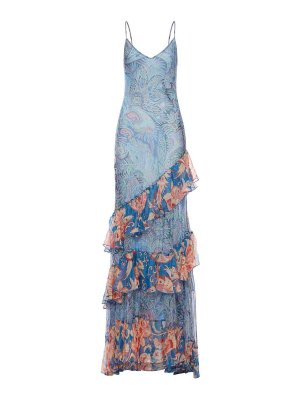 ETRO: flared jeans - Long Silk Dress