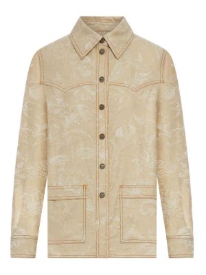 ETRO: jeans dritti, a sigaretta - Overshirt Jacquard