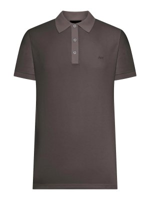 FAY: polo shirts - Cotton Piquet Polo Shirt