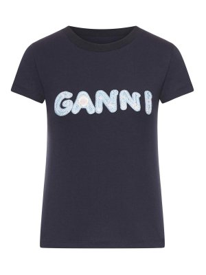 GANNI: Camisetas - Camiseta - Gris