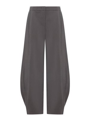 GIORGIO ARMANI: pantaloni casual - Pantaloni in seta con orlo arrotondato