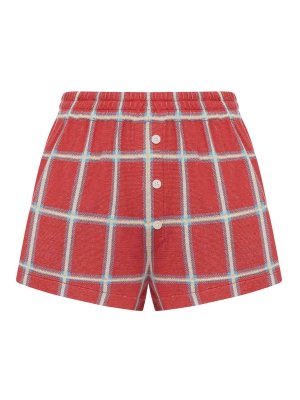 GUEST IN RESIDENCE: pantaloni shorts - Pantaloncini a quadri in misto seta