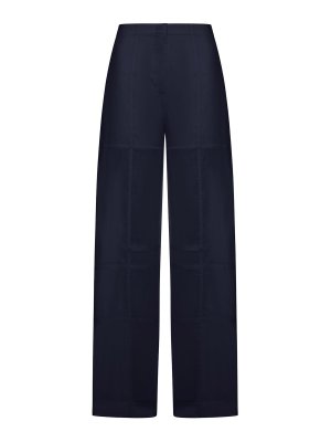 JIL SANDER: casual trousers - Cotton Palazzo Trousers