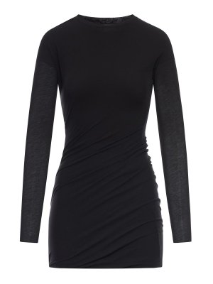 JIL SANDER: short dresses - Double-Layered Cotton Mini Dress