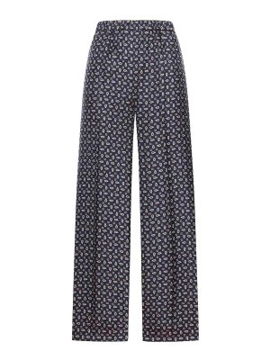 Max Mara: casual trousers - Printed Silk Trousers