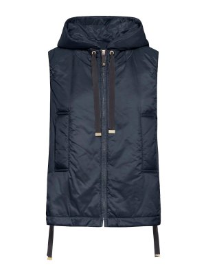 MAX MARA THE CUBE: padded jackets - Padded Vest With Hood In Waterproof Canvas