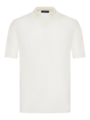 NOME: polo shirts - Short-Sleeved Linen Polo Shirt