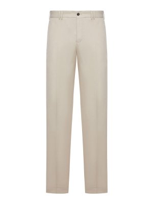 PT TORINO: Tailored & Formal trousers - Tailored Trousers In Linen And Cotton Blend