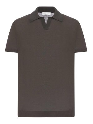 ROBERTO COLLINA: polo shirts - Cotton Polo Shirt Without Buttons