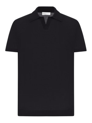 ROBERTO COLLINA: polo shirts - Cotton Polo Shirt Without Buttons