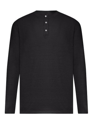 ROBERTO COLLINA: Strickpullover mit Rundhalsausschnitt - Rundhalspullover - Schwarz