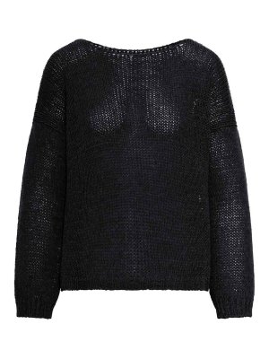 ROBERTO COLLINA: crew necks - Openwork Sweater With Dropped Shoulders