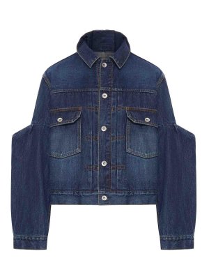 Sacai: denim jacket - Cotton Denim Jacket