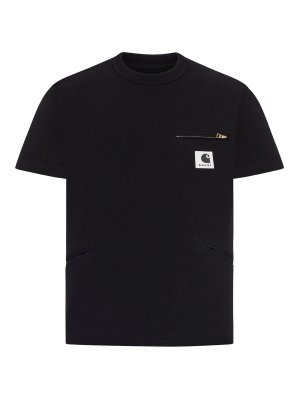 Sacai: Camisetas - Camiseta - Negro