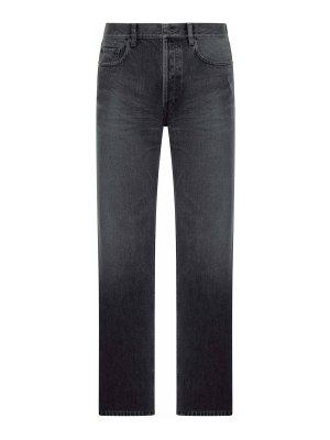 SAINT LAURENT: straight leg jeans - Mick Long Denim Jeans