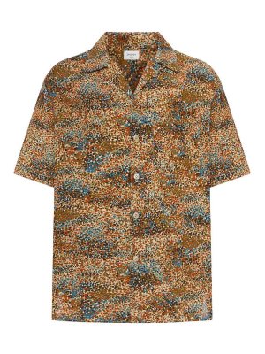 SAINT LAURENT: shirts - Micro-Patterned Shirt With A Dotted Effect