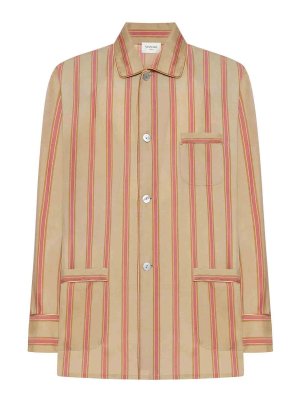 SAINT LAURENT: shirts - Twill Shirt With Striped Pattern