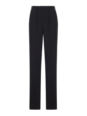 SAINT LAURENT: straight leg jeans - Habotai Silk Pants