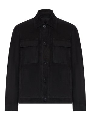 SALVATORE SANTORO: leather jacket - Short Workwear Leather Jacket