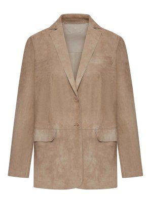 SALVATORE SANTORO: giacche in pelle - Giacca in pelle scamosciata