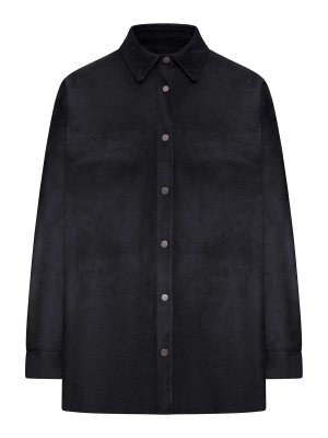 SALVATORE SANTORO: leather jacket - Suede Overshirt