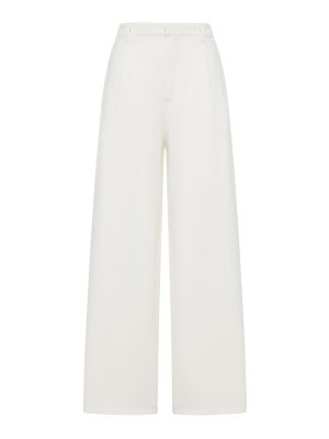S MAX MARA: カジュアルトラウザー - カジュアルパンツ - 白