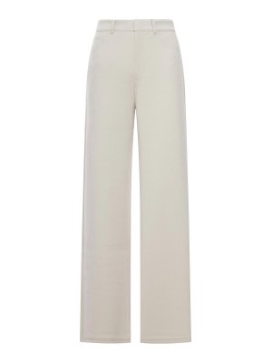 S MAX MARA: casual trousers - Brioso Wide Leg Cotton Trousers