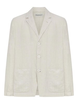 TRANSIT: casual jackets - Single-Breasted Tailored Linen Jacket