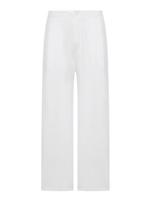 TRANSIT: casual trousers - Wide-Leg Linen Blend Trousers