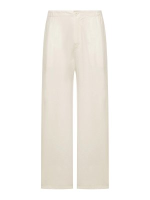 TRANSIT: casual trousers - Wide-Leg Linen Blend Trousers
