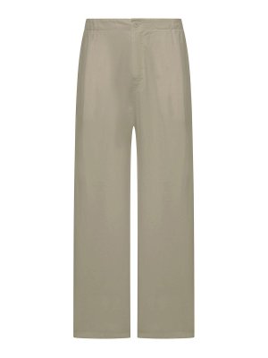 TRANSIT: casual trousers - Wide-Leg Linen Blend Trousers
