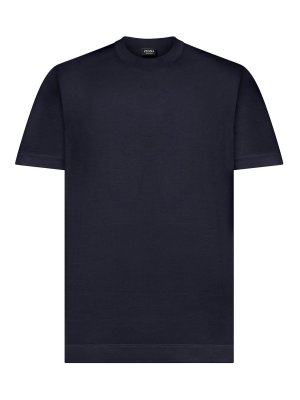 ZEGNA: t-shirts - Crew Neck T-Shirt In Silk Blend