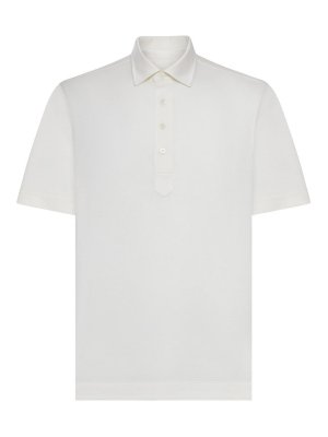 ZEGNA: polo shirts - Silk And Cotton Knitted Polo Shirt