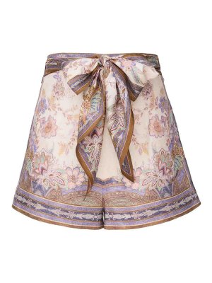 ZIMMERMANN: pantaloni shorts - Shorts Luna Con Sciarpa