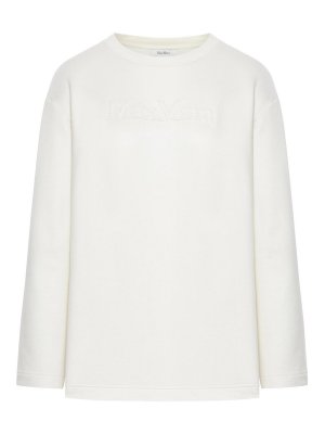 Max Mara: Sudaderas y suéteres - Sudadera - Blanco