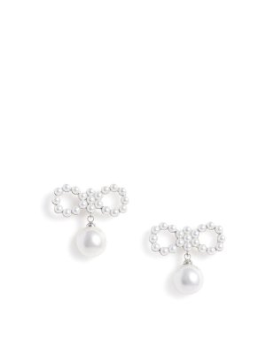 Self Portrait: Orecchini - Orecchini con fiocco di perle