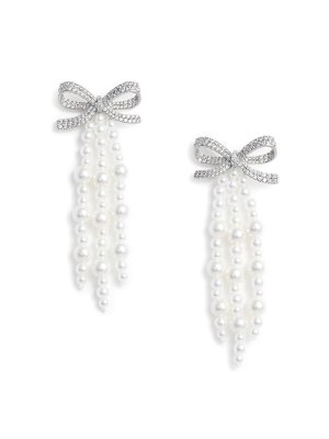 Self Portrait: Orecchini - Orecchini a cascata con fiocco di perle