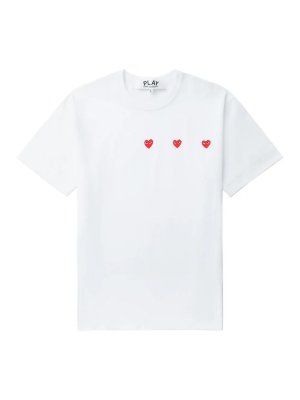 COMME DES GARCONS: t-shirts - Triple Hearts T-Shirt