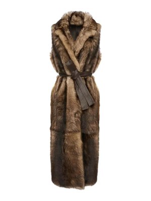 YVES SALOMON: Chalecos - Chaleco - Marrón