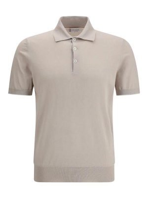 BRUNELLO CUCINELLI: ポロシャツ - ポロシャツ - ベージュ