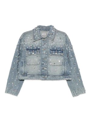 JONATHAN SIMKHAI: denim jacket - Everli Cropped Denim Jacket