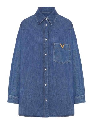 VALENTINO GARAVANI: シャツ - シャツ - ブルー