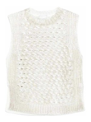 PESERICO: Tops y camisetas sin mangas - Top - Blanco