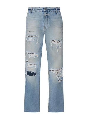 AMIRI: straight leg jeans - Jeans With Fringes